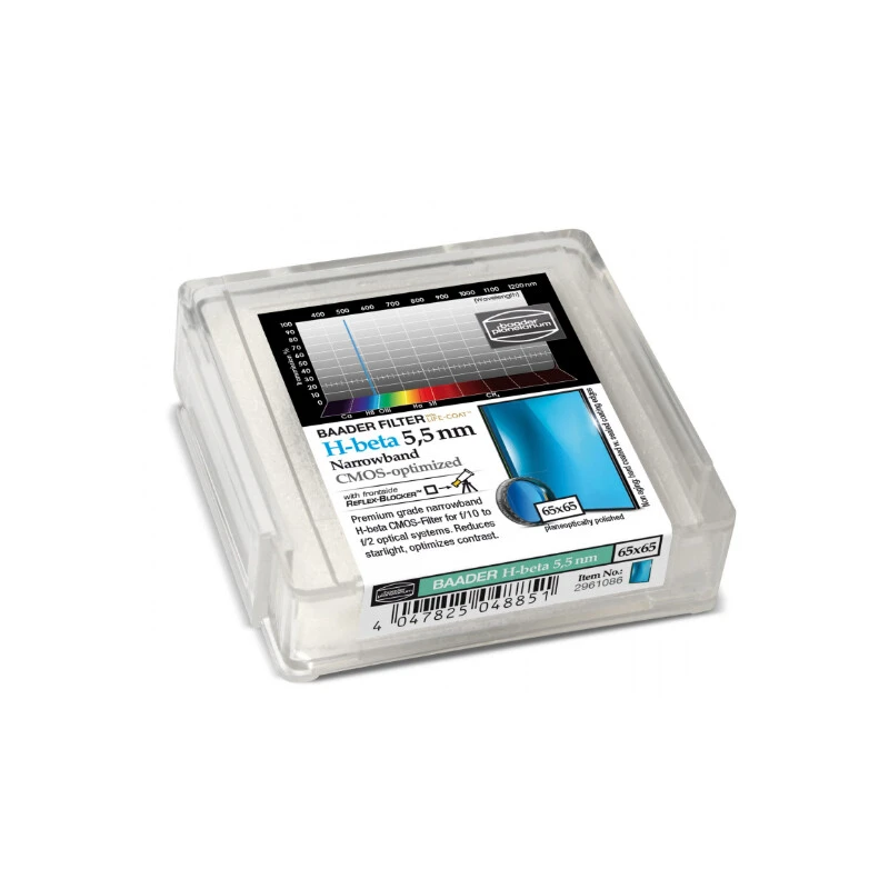 Baader Filters H-Beta CMOS Narrowband 65x65mm 2 Baader Filters H-Beta CMOS Narrowband 65x65mm - Image 2
