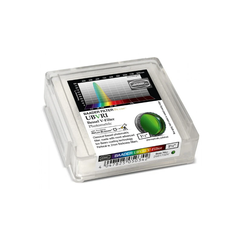 Baader Filters UBVRI Bessel V 1.25" 2 Baader Filters UBVRI Bessel V 1.25" - Image 2