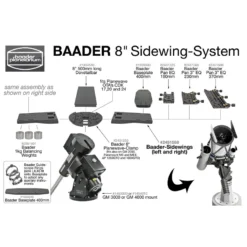 Baader Sidewing For 8″ Clamp -Telescope Shop Baader Sidewing for 8P Clamp 2